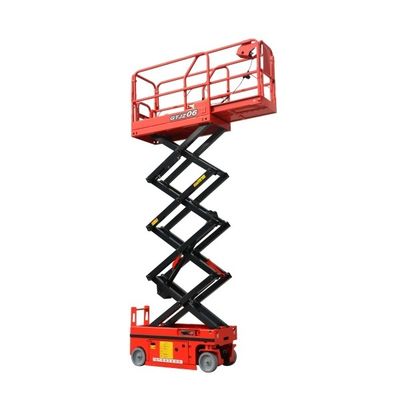 GTJZ06 Scissor Lift Machine 6m Height Motorized For Construction Works