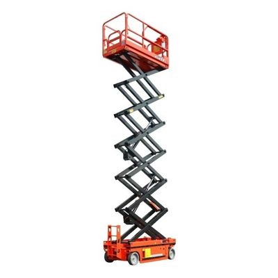 12M Height Electric Scissor Lift Machine OEM GTJZ12 Hydraulic Self Propelled Battery Powered